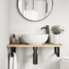 Dessus de meuble de salle de bain non traité bois d'acacia 