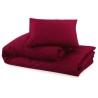 Ensemble de housse de couette Bordeaux 200x200 cm Coton 