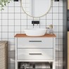 Comptoir de salle de bain 80x40x1,5 cm bois massif de hêtre 