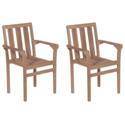 Chaises de jardin lot de 2 avec coussins vert vif Bois de teck 