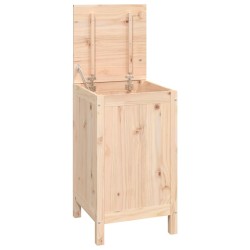 Boîte à linge 44x44x76 cm Bois massif de pin 