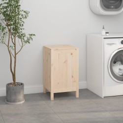 Boîte à linge 44x44x76 cm Bois massif de pin 