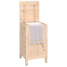 Boîte à linge 44x44x76 cm Bois massif de pin 