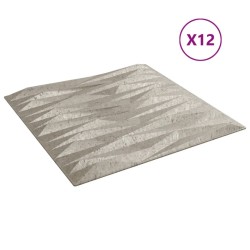 Panneaux muraux 12 pcs béton 50x50 cm XPS 3 m² pierre 