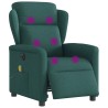 Fauteuil de massage inclinable électrique Vert foncé Tissu 