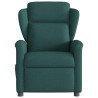 Fauteuil de massage inclinable électrique Vert foncé Tissu 