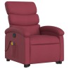 Fauteuil inclinable de massage Rouge bordeaux Tissu 
