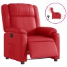 Fauteuil inclinable électrique Rouge Similicuir 