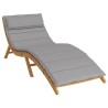 Coussin de chaise longue gris 180x60x4 cm tissu oxford 