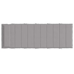 Coussin de chaise longue gris 180x60x4 cm tissu oxford 