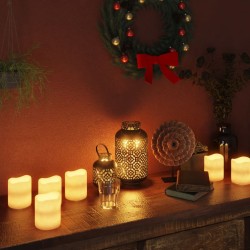Bougies électriques à LED 24 pcs Blanc chaud 