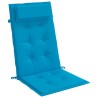 Coussins de chaise à dossier haut lot de 2 bleu clair 