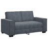 Canapé à 2 places Gris foncé 120 cm Velours 
