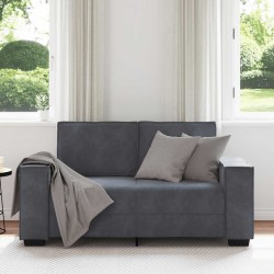 Canapé à 2 places Gris foncé 120 cm Velours 