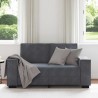 Canapé à 2 places Gris foncé 120 cm Velours 