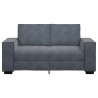 Canapé à 2 places Gris foncé 120 cm Velours 