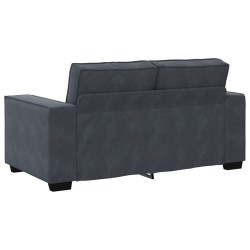 Canapé à 2 places Gris foncé 120 cm Velours 