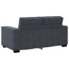 Canapé à 2 places Gris foncé 120 cm Velours 