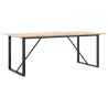 Table à manger cadre en O 200x100x75cm bois de pin massif acier 