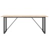 Table à manger cadre en O 200x100x75cm bois de pin massif acier 