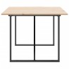 Table à manger cadre en O 200x100x75cm bois de pin massif acier 