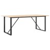 Table à manger cadre en O 200x100x75cm bois de pin massif acier 