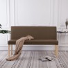 Banc 139,5 cm Marron Polyester 