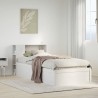Cadre de lit sans matelas blanc 90x190 cm bois de pin massif 
