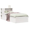 Cadre de lit sans matelas blanc 90x190 cm bois de pin massif 