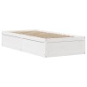 Cadre de lit sans matelas blanc 90x190 cm bois de pin massif 