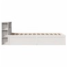 Cadre de lit sans matelas blanc 90x190 cm bois de pin massif 