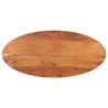 Dessus de table 100x40x3,8 cm ovale bois massif d'acacia 