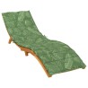 Coussin de chaise longue à motif de feuilles tissu oxford 