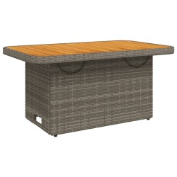 Ensemble à manger de jardin et coussins 2 pcs gris rotin 