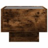 Table d'appoint et LED chêne fumé 40x40x30 cm bois d'ingénierie 