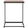 Table d'appoint avec roues noir 55x35x70 cm bois d'ingénierie 