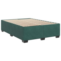 Cadre de lit sans matelas vert foncé 160x200 cm velours 