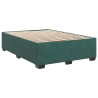 Cadre de lit sans matelas vert foncé 160x200 cm velours 