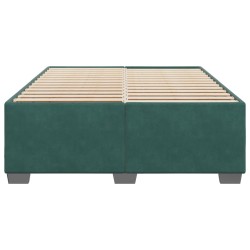 Cadre de lit sans matelas vert foncé 160x200 cm velours 