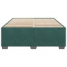 Cadre de lit sans matelas vert foncé 160x200 cm velours 