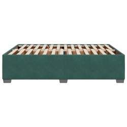 Cadre de lit sans matelas vert foncé 160x200 cm velours 