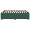 Cadre de lit sans matelas vert foncé 160x200 cm velours 