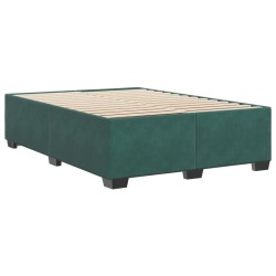 Cadre de lit sans matelas vert foncé 160x200 cm velours 