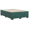 Cadre de lit sans matelas vert foncé 160x200 cm velours 