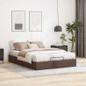 Cadre de lit ottoman sans matelas marron 140x190 cm similicuir 