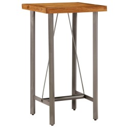Table de bar Teck recyclé massif 60x60x107 cm 