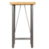 Table de bar Teck recyclé massif 60x60x107 cm 