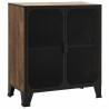 Armoires de rangement 2 pcs Marron 72x36x82 cm Métal et MDF 