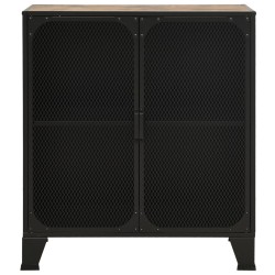 Armoires de rangement 2 pcs Marron 72x36x82 cm Métal et MDF 