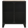 Armoires de rangement 2 pcs Marron 72x36x82 cm Métal et MDF 
